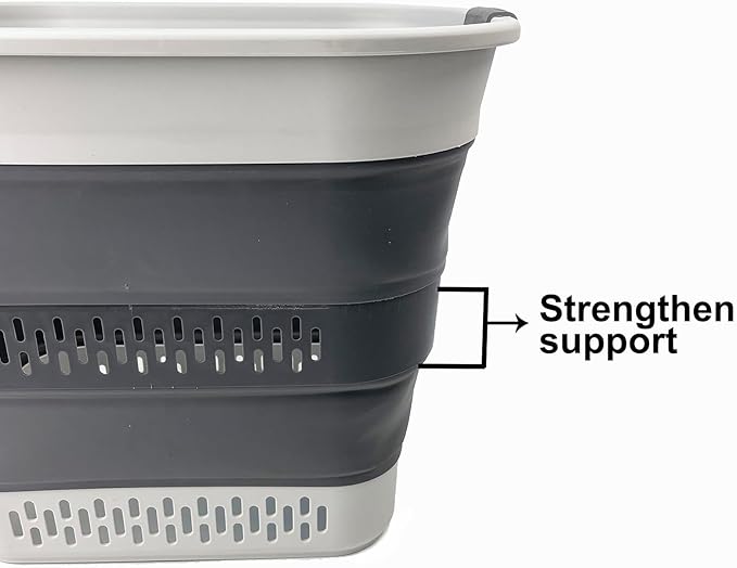 SAMMART 40L Collapsible Plastic Laundry Basket