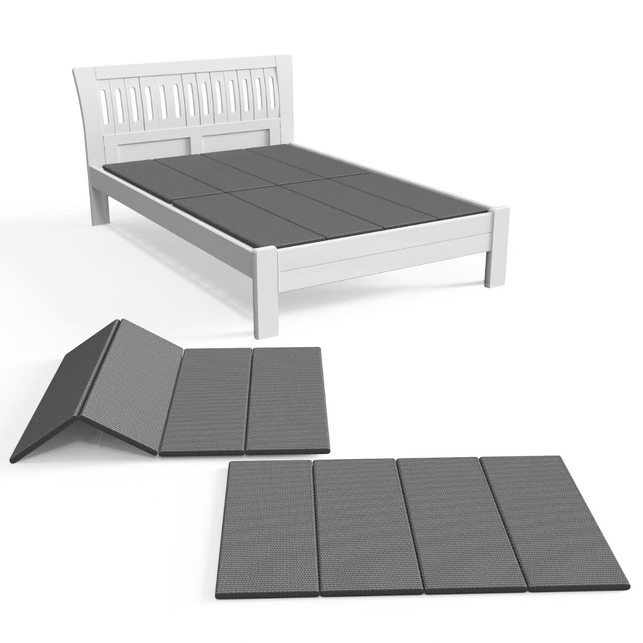 Irrical Light and Thin Bunkie Board Queen Size 57.5x80'', Large Double Bed 10MM, Bed Support Flat Noodles,Light and Thin, Breathable, Noise Minimizing