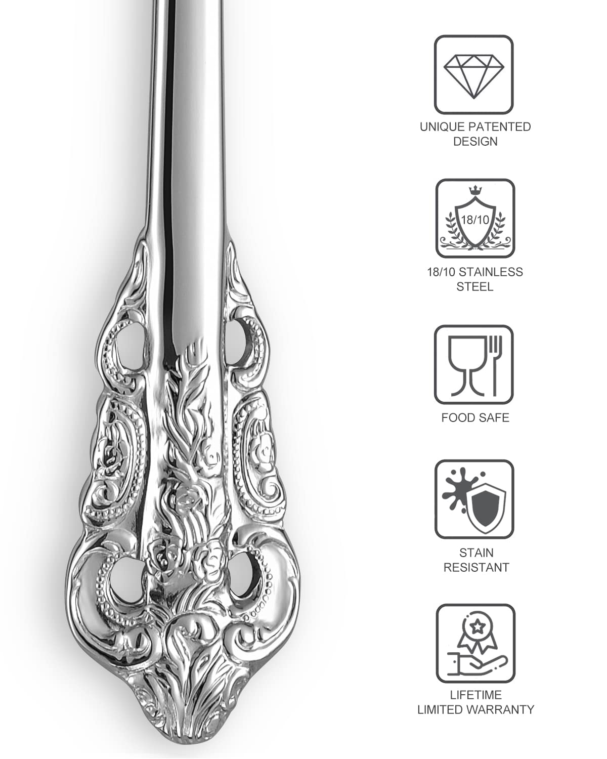 KEAWELL Luxury 6.3" Teaspoons, 18/10 Stainless Steel, Gorgeous Small Spoons, Stirring, Mixing, Sugar, Cake, Dessert Spoons, Mini Antipasto spoons (Silver)