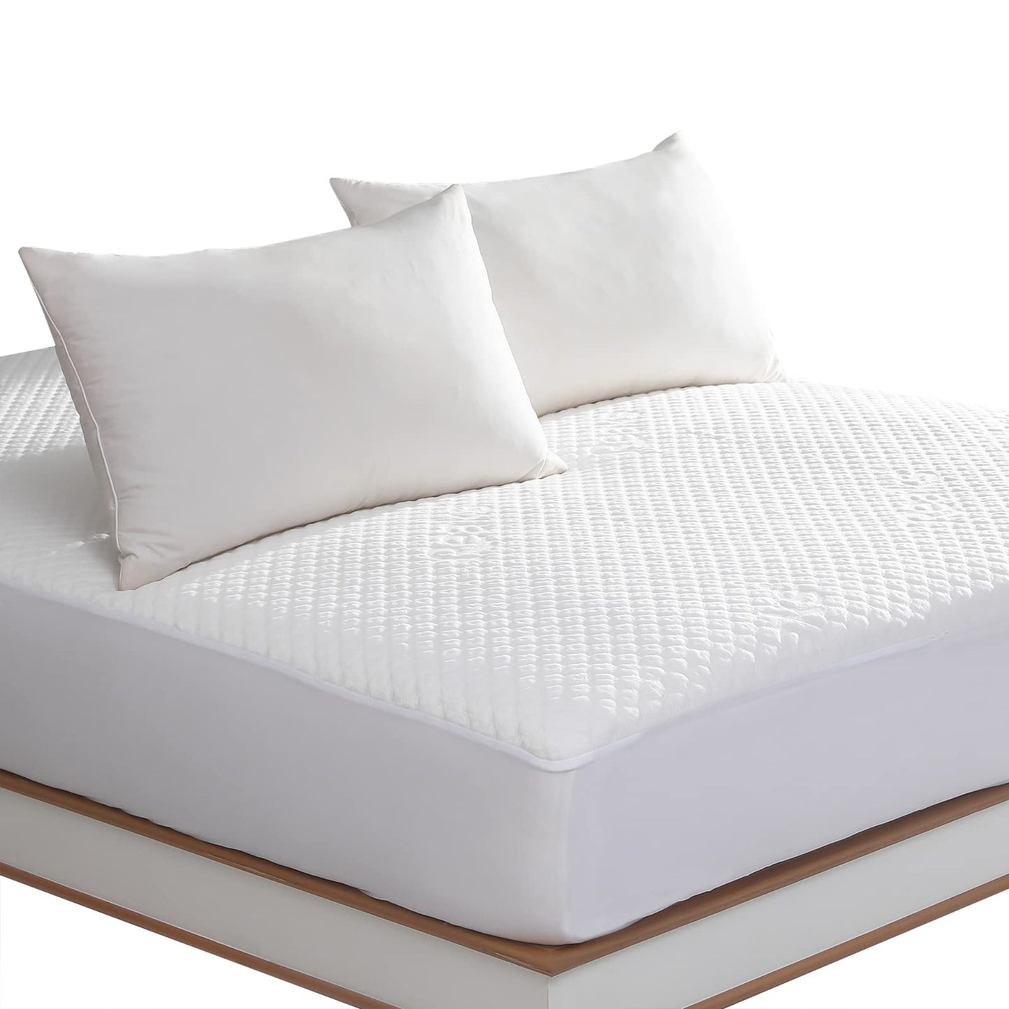 Queen Size Waterproof Mattress Protector Fitted Mattress Pad Cover with Deep Pocket Up to 18''