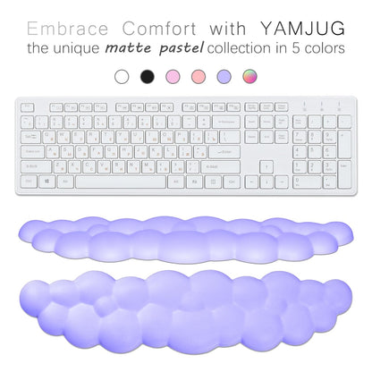 Cloud Wrist Rest Keyboard Palm Rest with Non-Slip Base for Computer Gaming Wrist Rest, YAMJUG Cloud Arm Rest Keyboard Wrist Pad Purple