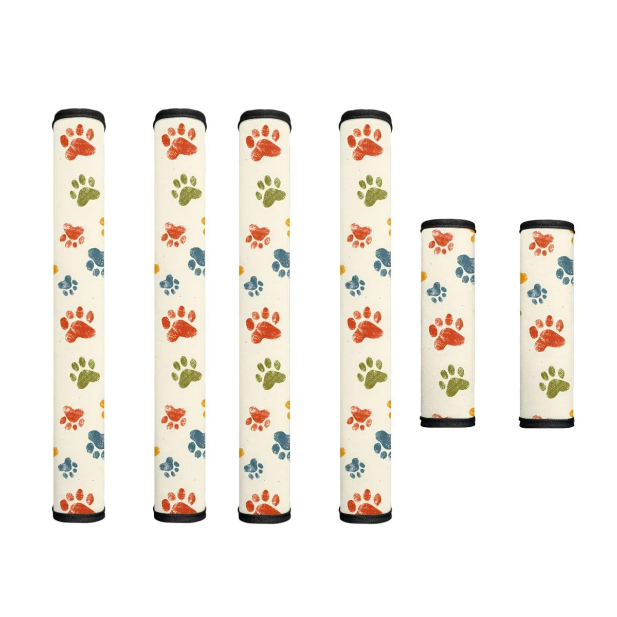 Hwzdsyxl Colorful Paw Pattern Fridge Door Handle Covers Kitchen Appliance Protective Gloves 6 PCS Anti-Scratch Refrigerator Handle Cover Keep Off Fingerprints Oil Stains Food Spot