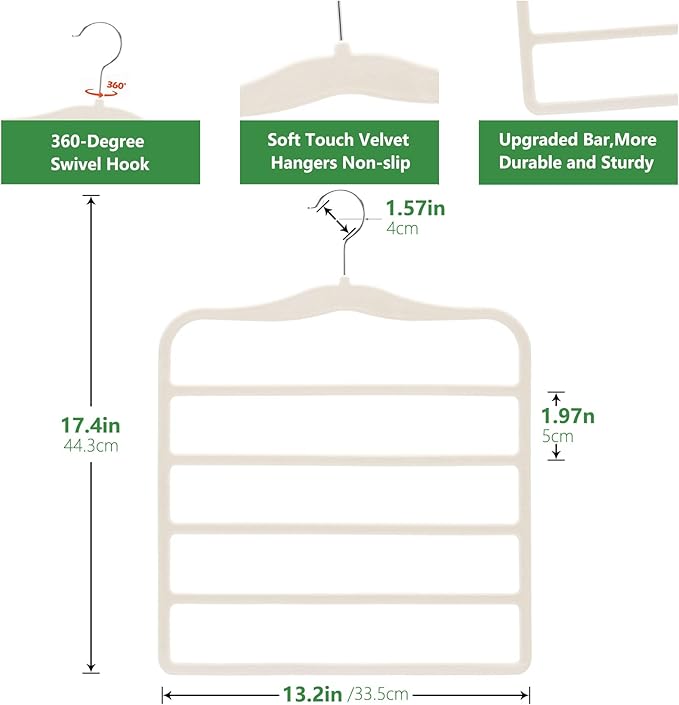Pants Hangers Space Saving, Organization and Storage