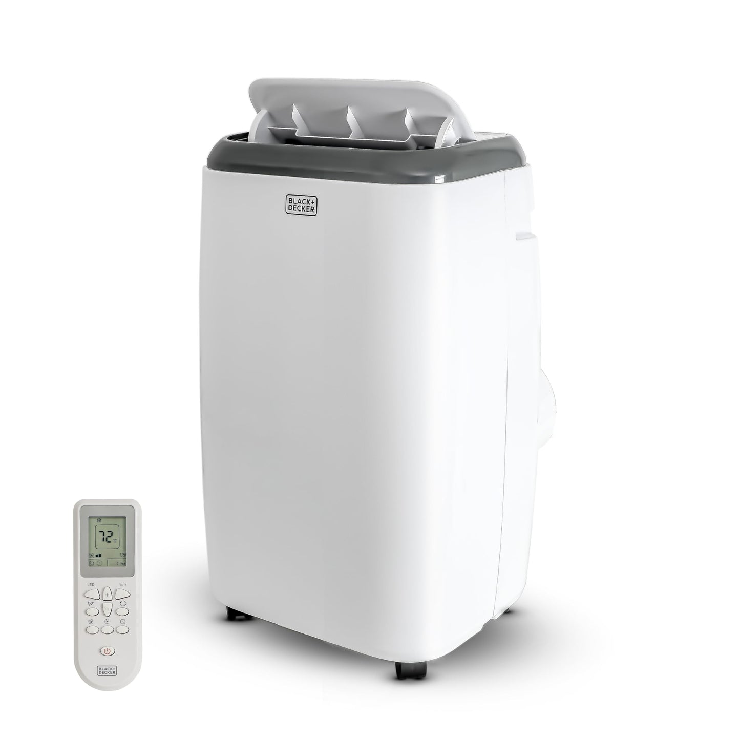 BLACK+DECKER Portable Air Conditioner, 10,000 BTU for Rooms Up To 450 Sq. Ft., Portable AC with Full Function Remote Control & Window Kit, BPT06WTB, White