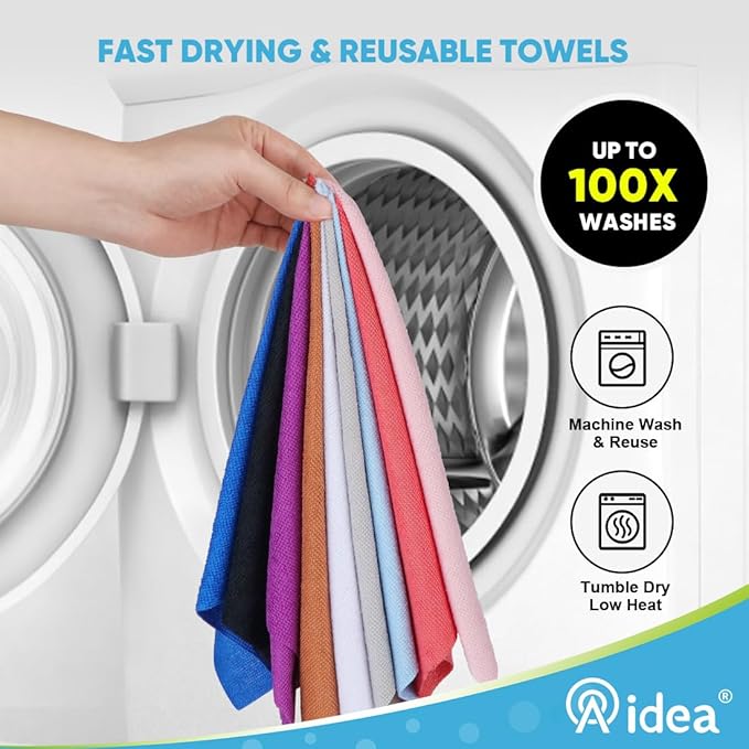 AIDEA Microfiber Cleaning Cloth Roll, Reusable Paper Towels Tear Away Cloth
