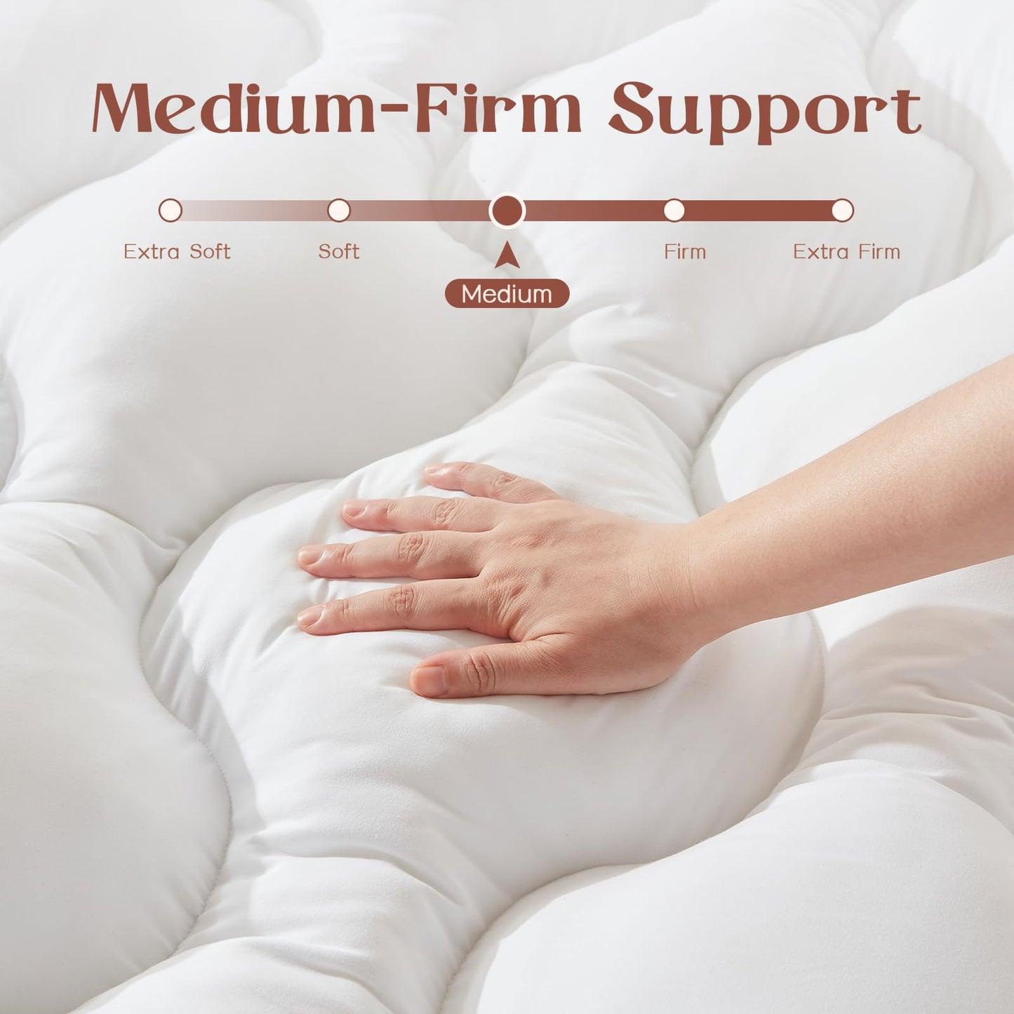 Decroom 4 Inch Mattress Topper Twin for Back Pain Relief, Breathable Memory Foam Mattress Pad, Soft & Supportive Pillow Topper, 75x39x4 Inch