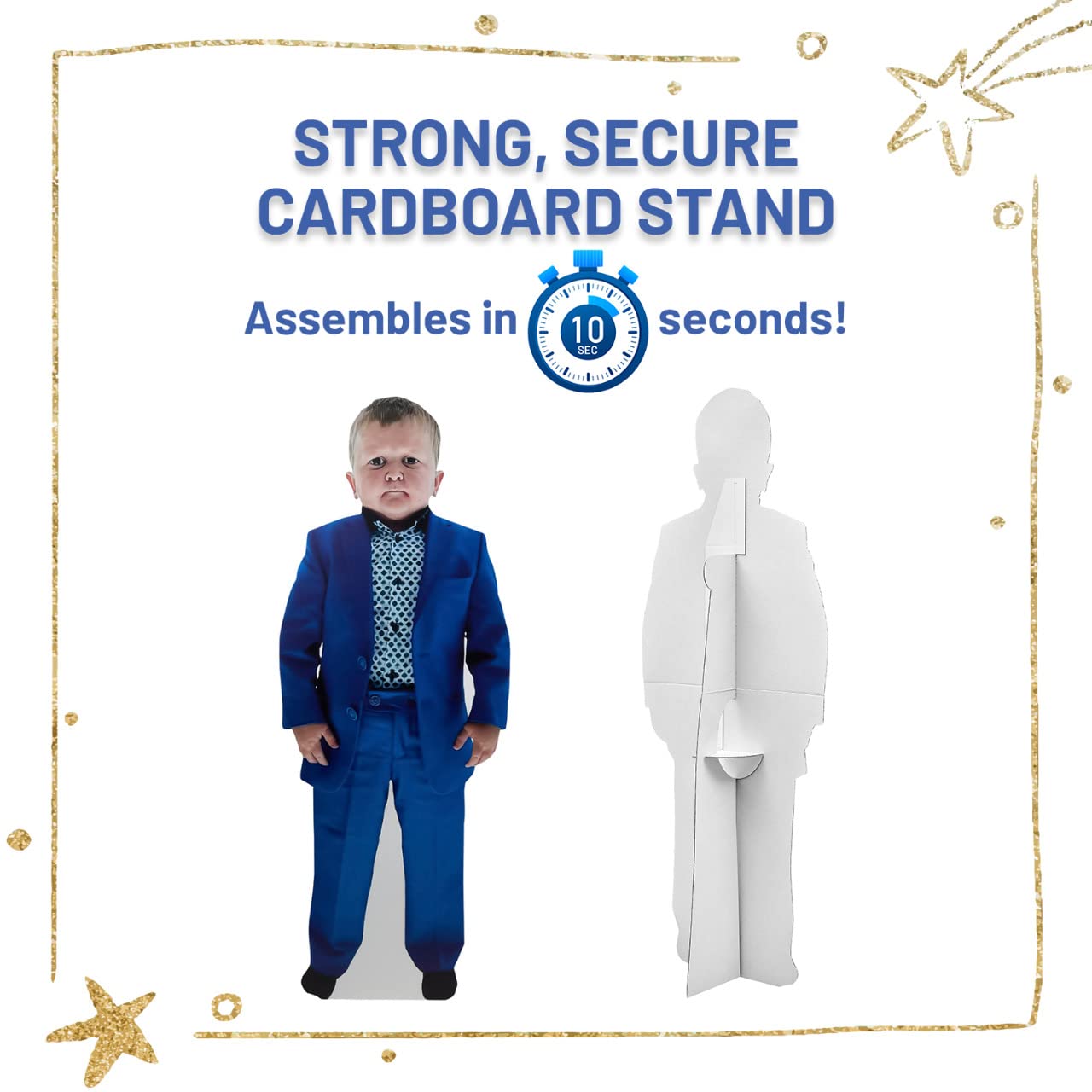 Hasbulla Cutout - Hasbulla Magomedov Cardboard Cutout Lifesize & Lifelike - Celebrity Cutouts with Easel Stand - Made with Sustainable FSC Approved Cardboard