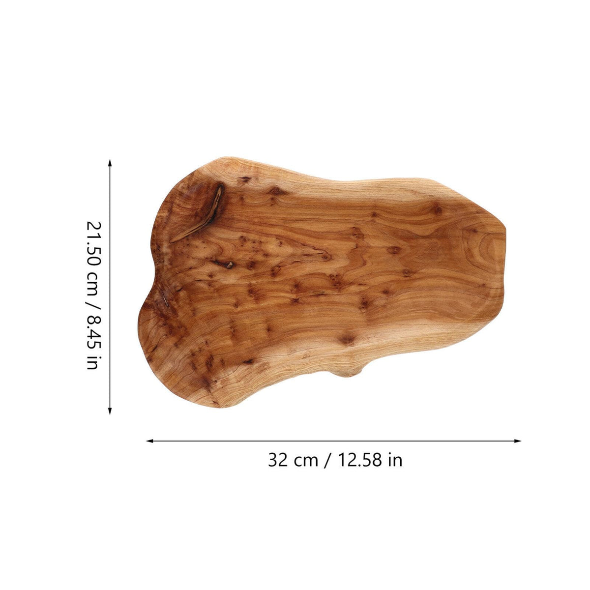UPKOCH Bamboo Serving Tray 11.41X6.49 Inch Irregular Root Carving Wooden Fruit Bowl Multi-Functional Kitchen Platter for Snacks Salad and Entertaining