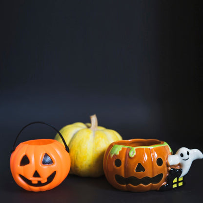 4E's Novelty 24 Pack Mini Pumpkin Trick or Treat Buckets Bulk Halloween Candy Holders Container for Kids, Halloween Goodie Bags Fillers Party Favor Toys