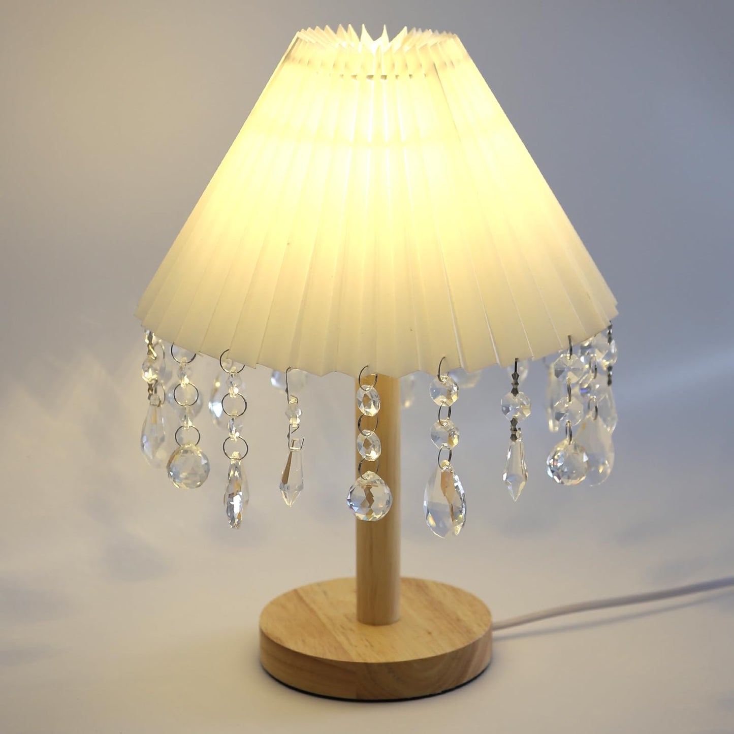 Milkary 44 Pack Chandelier Crystal Prism Replacement, 38mm Hanging Clear Crystal Glass Bead Prisms 20mm Chandelier Crystals Modern for Foyer Wedding Lamp Windows Christmas Tree Decoration