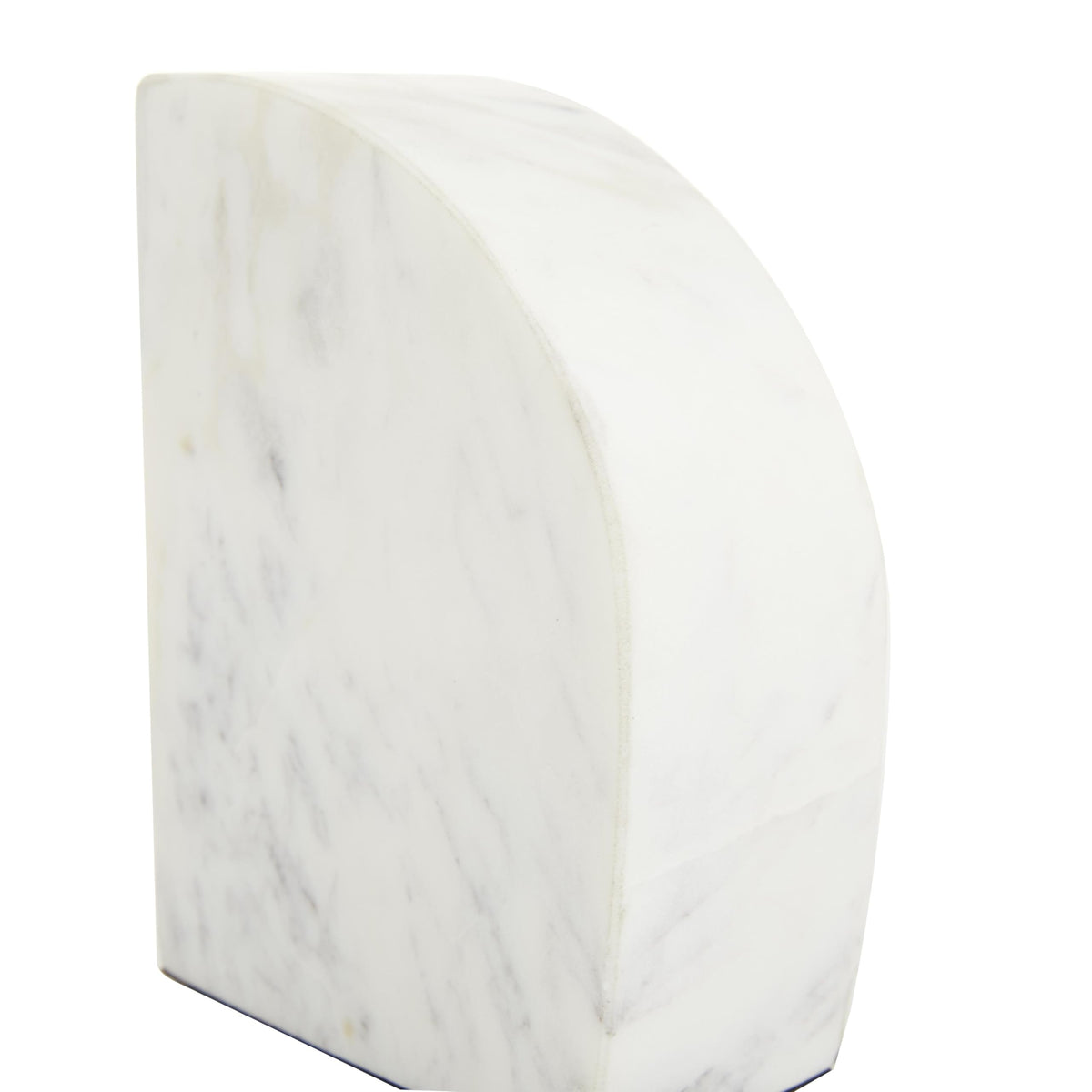 CosmoLiving by Cosmopolitan Marble Geometric Bookends with Gold Inlay, Set of 2 4"W, 6"H, White