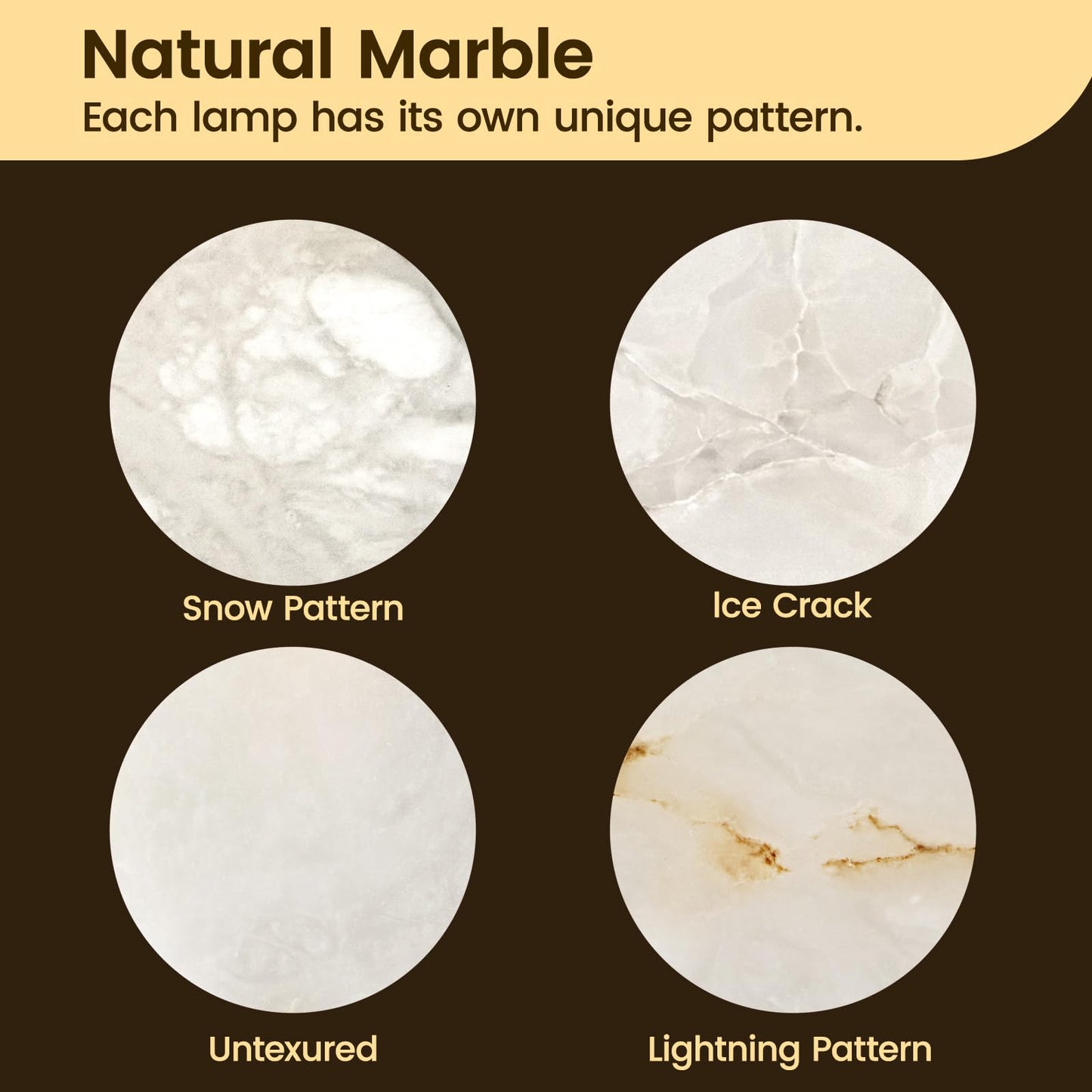 DLITISH Natural Alabaster Wall Sconce, 8.7 inch Round White Marble Wall Lamp with Gold Metal Base, Modern Alabaster Wall Light Fixture for Bedroom, Living Room, Dining Room, Hallway (E12 Bulb)