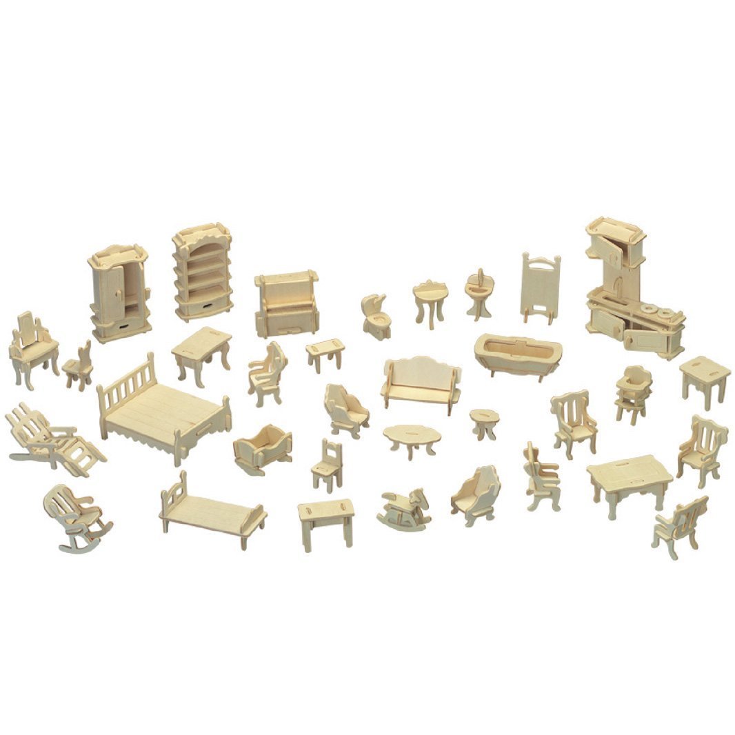 3D Puzzle House, Fantasy Villa Model Kit with Dollhouse Furniture