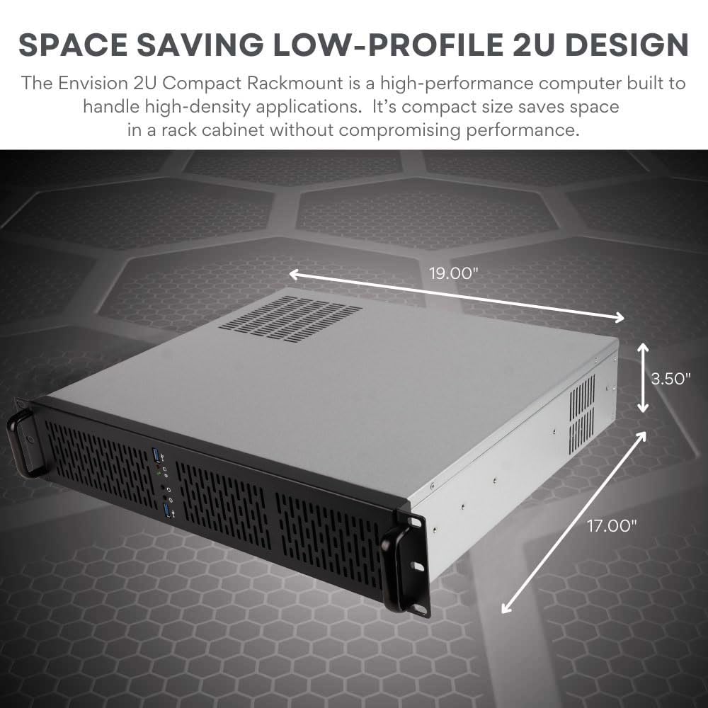 Quiet Rackmount Computer (Intel 10-Core 3.2-4.9GHz Ultra 7 265 CPU, 32GB DDR5 RAM, 2TB SSD, W11 Pro) - 2U Rack Mount Server or Workstation Desktop PC for Home or Business