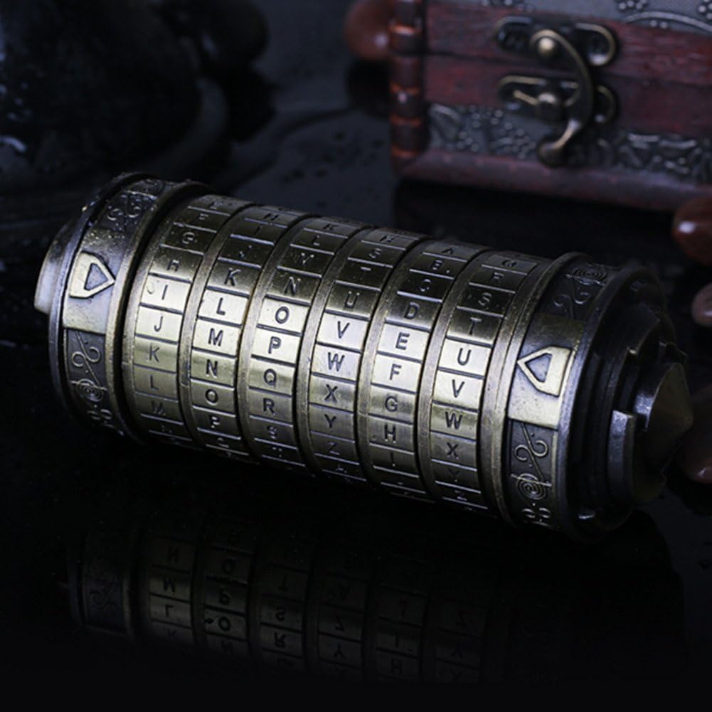 Cryptex Puzzle Boxes Da Vinci Code Mini Cryptex Lock with Hidden Compartments Anniversary Valentine's Day Mysterious birthday gifts for family and friends