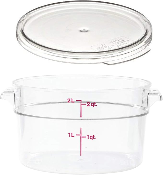 Cambro RFSCW2135 Camwear 2-Quart Clear Round Food Storage Container