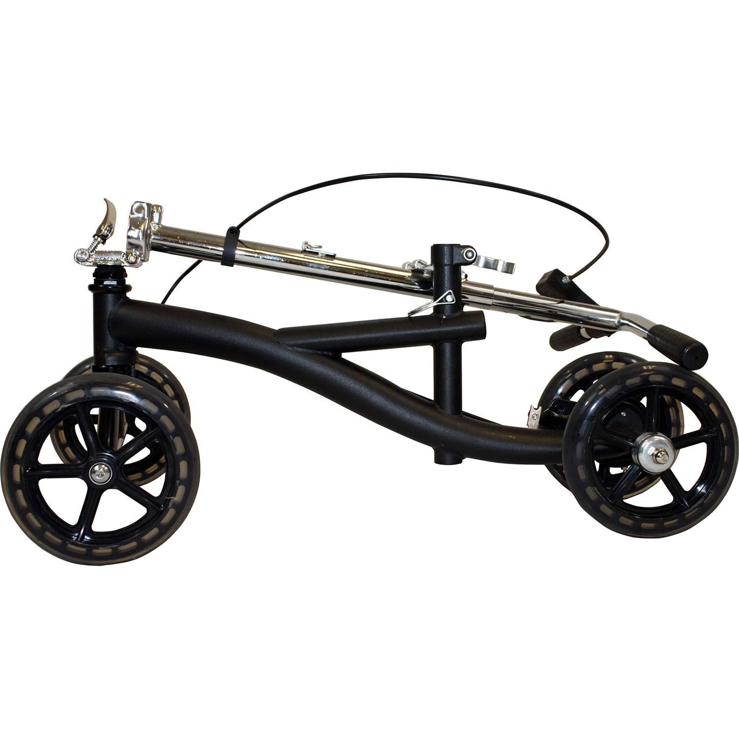 Roscoe Medical Knee Scooter for Adults for Foot Surgery, Foldable & Adjustable Knee Walker for Broken Foot & Leg Injuries, Crutch Alternative, Knee Rover, Dual Pad, (Up to 350lbs, 8' Wheels), Black