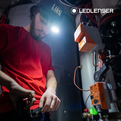 Ledlenser W1R Rechargeable COB LED Work Light, 220lm Portable Inspection Torch inc 360° Rotating Magnetic Base, Robust Clip, USB-C, 61g Pocket Torch for Household Workshop Garage Mechanic Dog Walking