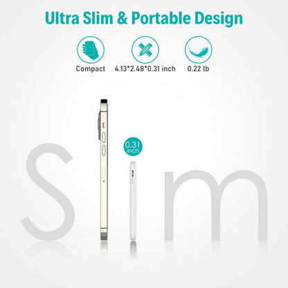 Slim Portable Charger with Built in USB C Cable,20W Fast Charging Power Bank,Small Mini Lightweight Phone Battery Pack 6000mAh,Ultra Thin Travel Essentials for iPhone 17 16 15 Series,Samsung,Android