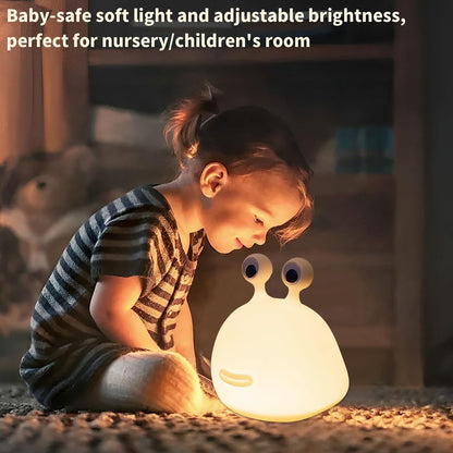 ipalmay Home Night Lights for Kids USB Rechargeable Lamps, ABS+PC Bedside Lamp for Breastfeeding, Touch Control&Timer Setting, White