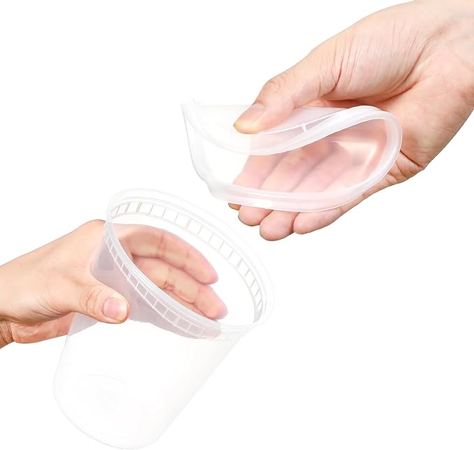 AOZITA 40 Sets 32 oz Plastic Deli Food Containers