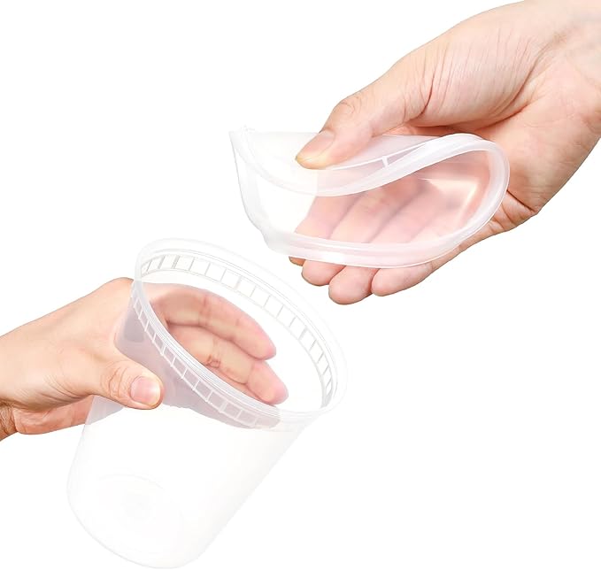 AOZITA 20 Sets 32 oz Plastic Deli Food Containers