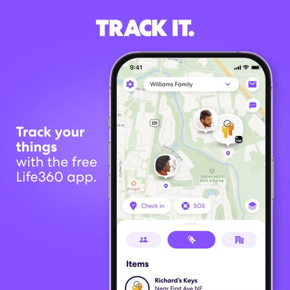 Tile by Life360 Mate - Bluetooth Tracker, Keys Finder and Item Locator for Keys, Bags and More. Phone Finder, Both iOS and Android Compatible, Pack of 1 (White)