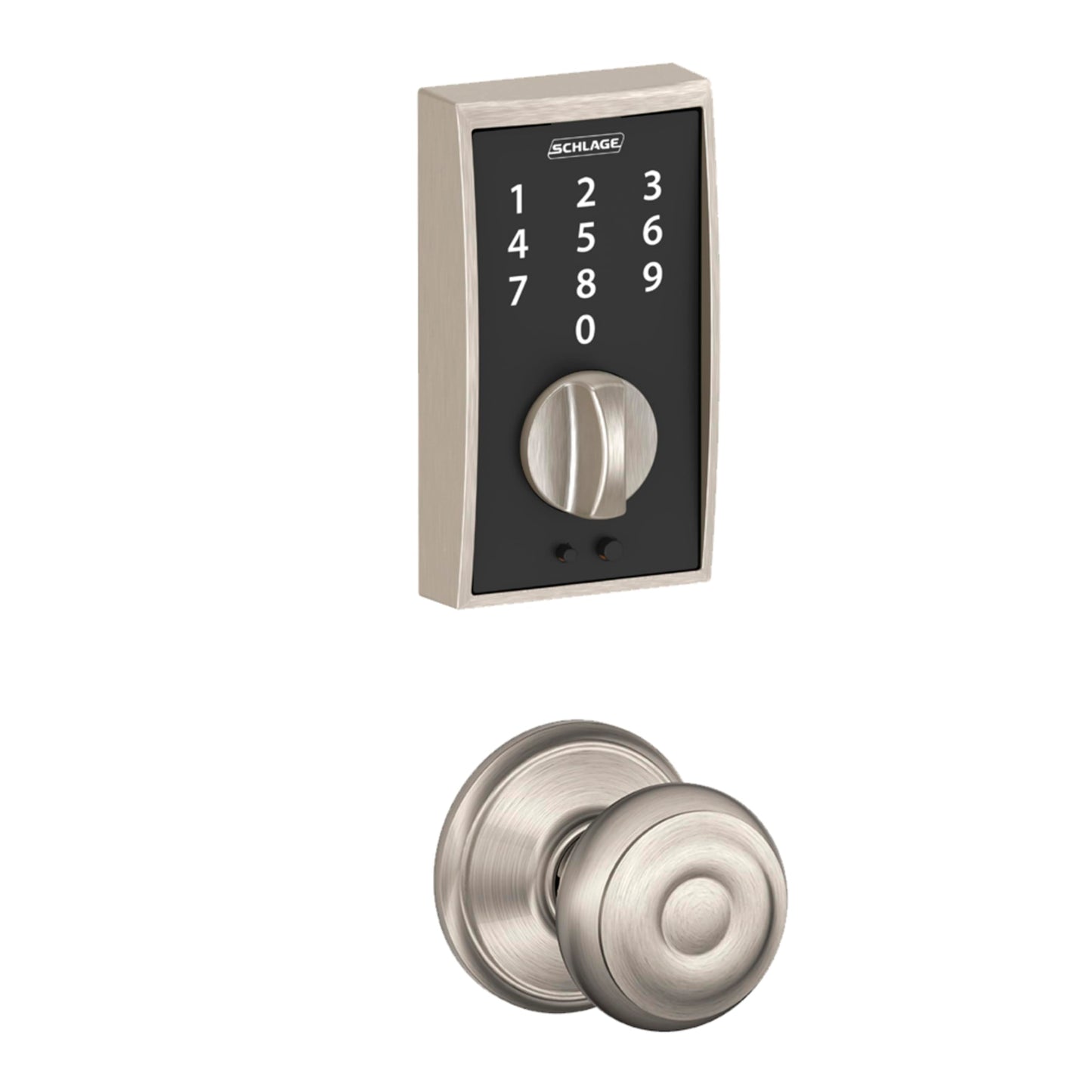 SCHLAGE BE375 CEN 622 Touch Keyless Touchscreen Electronic Deadbolt Lock, Matte Black