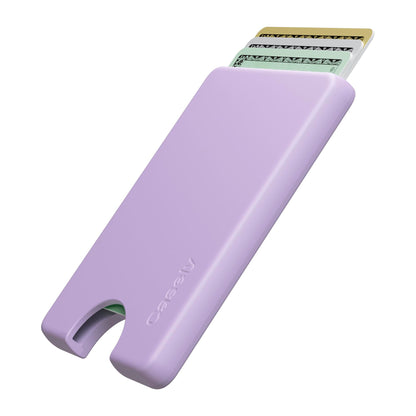 Casely MagWallet | Starfish Wishes | Coral Pink Shimmer | Slim Wallet Card Holder | Compatible with MagSafe | Soft-Touch Hard Silicone | Holds Up to 3 Cards