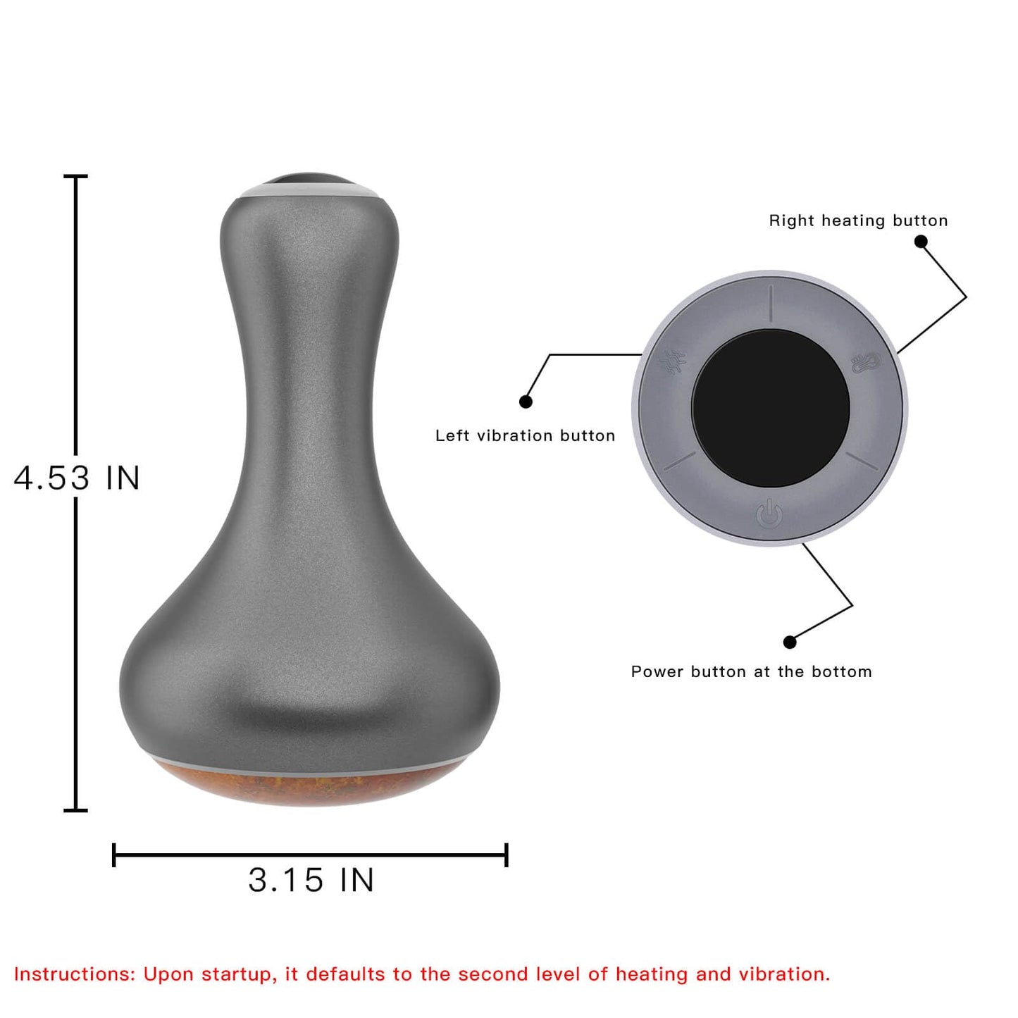 DragonJungle Hot Stones for Massage，Hot Stones Muscle Massage with Warmer, Wireless Natural Red Bian Stone Electric Gua Sha for Home Spa