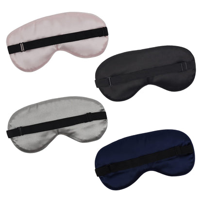 4 Pack Eye Mask for Sleeping Silky Soft Satin Blindfold Adjustable Strap Night Eye Cover for Women Men