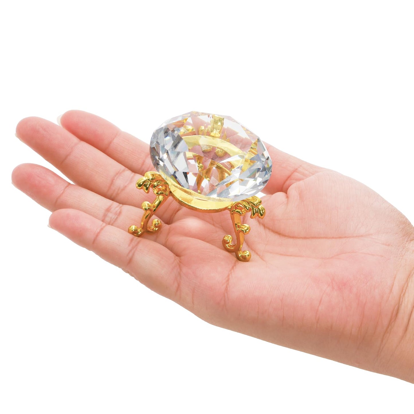 Jucoan 14 Pack Crystal Ball Stand, 2 Inch Small Metal Gold Sphere Holder for Displaying 40-80mm Crystals Globe Balls Rock Stone Easter Egg Display Stand