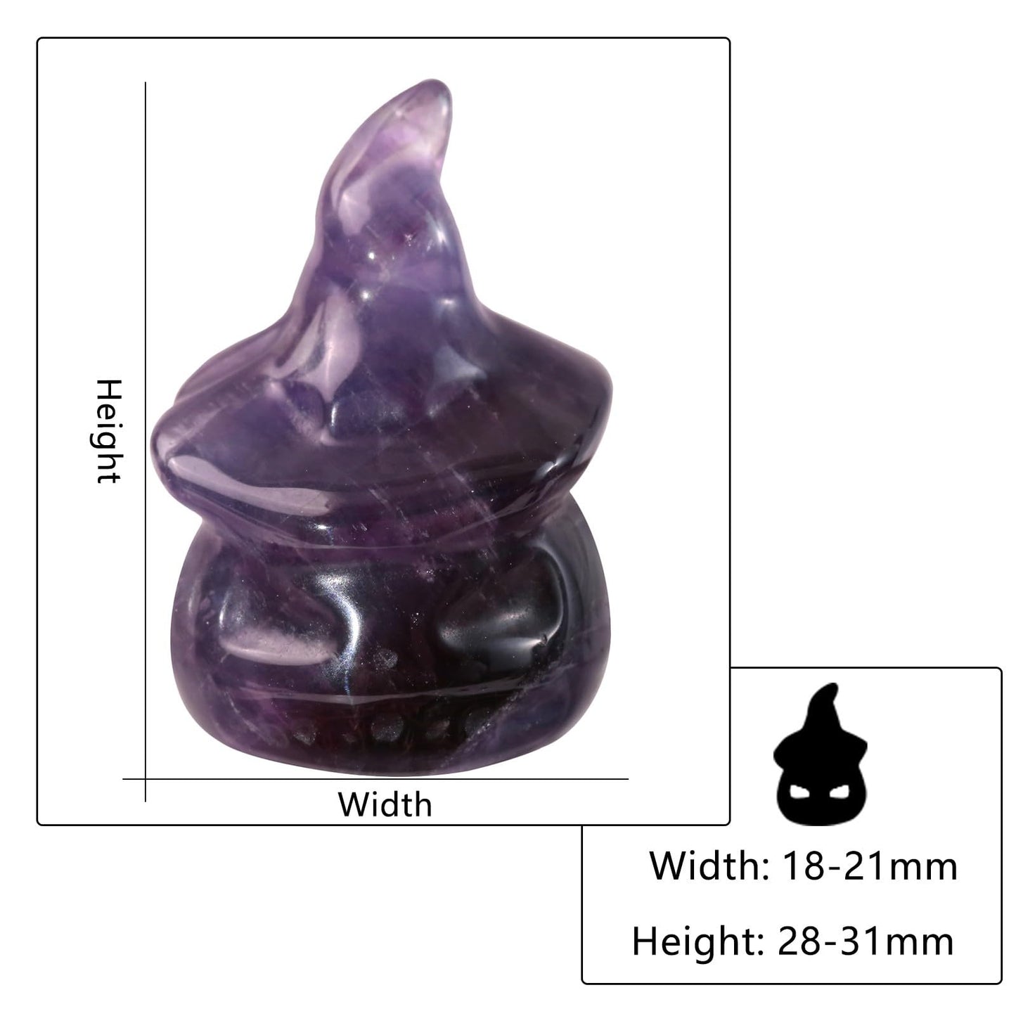 TUMBEELLUWA Pack of 2 Halloween Pumpkin Head Crystal Figurine Carved Ghost Face Statue Collectible Sculpture for Party Home Mantel Decor, Amethyst