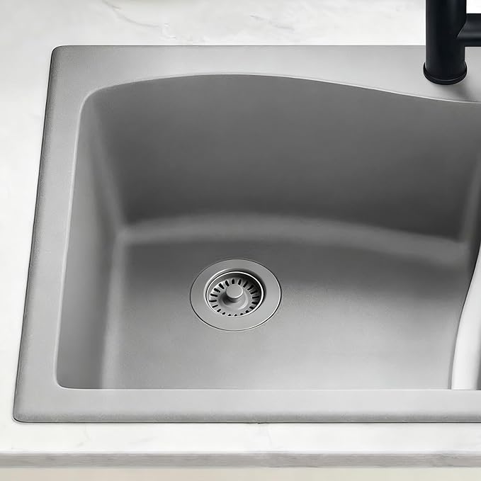 3-1/2 Inch Polymer Slate Gray Sink Drain Assembly