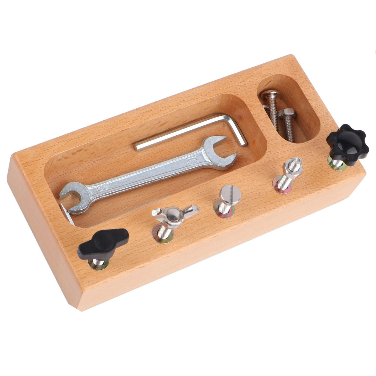 MEROCO Montessori Screwdriver Board Set for Kids 2-5 Years, Wooden Educational Learning Sensory Nuts and Bolts for Toddlers, Preschool STEM Waldorf Gift