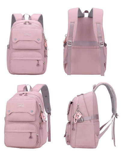 SellerFun Teen Girls Casual Backpack High Middle School Daypack Women Daily Travel Laptop Bag(A Black,29 Liters)