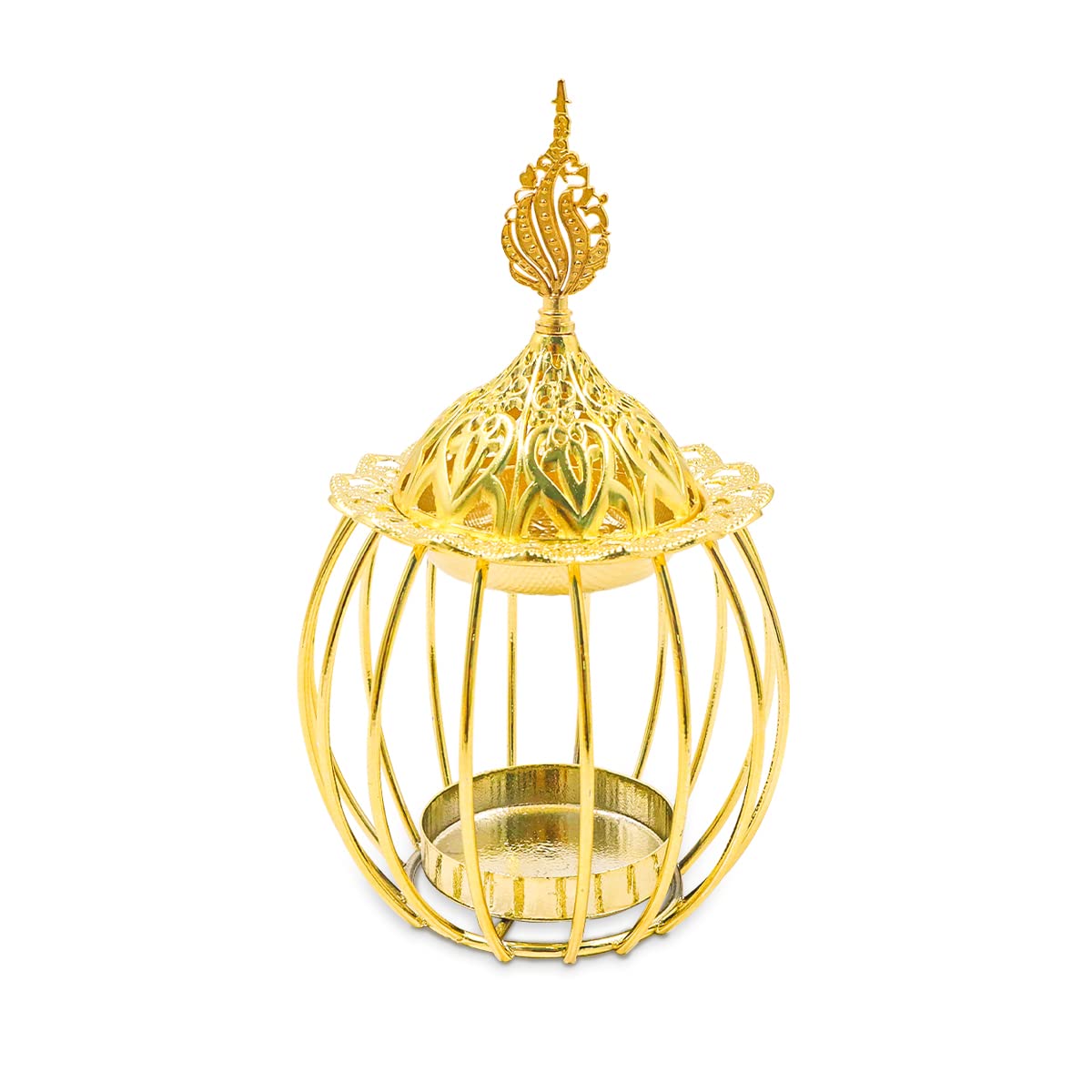 Modixun 2 Functions Metal Incense Censer, Gold Hollow Candle Holders, Premium Incense Burner, Bakhoor Burner for Yoga, Spa & Aromatherapy, Style A