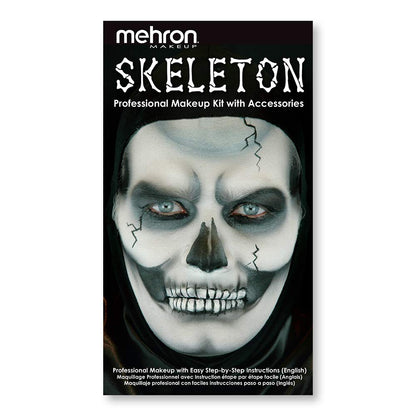 Mehron Makeup Premium Character Kits| Makeup Kits for Halloween & Cosplay| Made in the USA | Complete Kit | Includes all Tools & Instructions on How to Create the Look | (Skeleton)