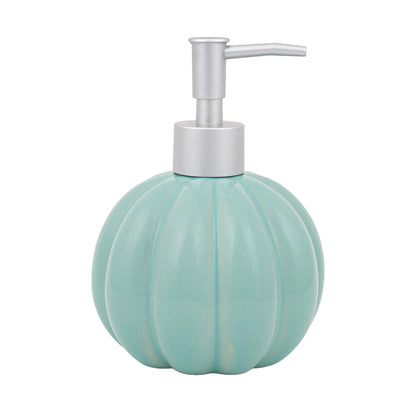 Simple Pleasures Autumn Teal Pumpkin Hand Soap Dispenser with Scented Liquid Soap - Decorative Hand Pump Refillable Soap Dispenser for Kitchen and Bathroom Sinks