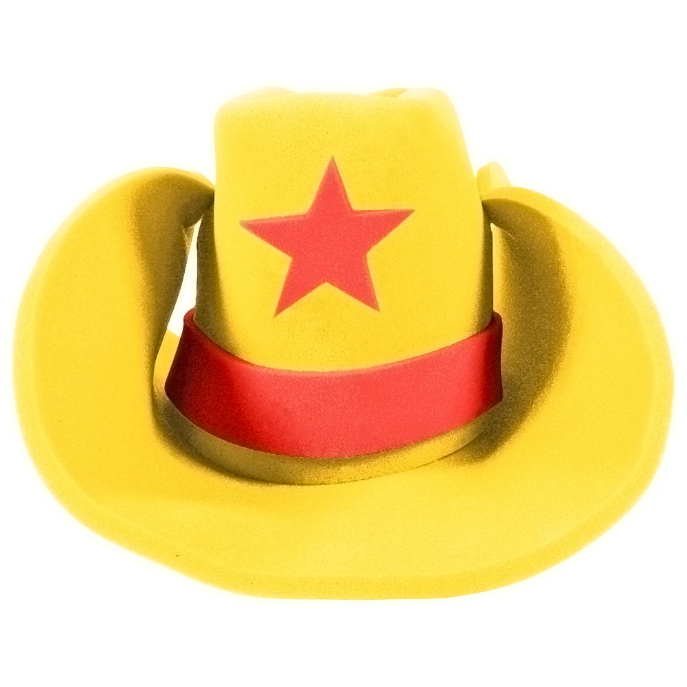 Funny Party Hats Cowboy Hat, One Size, 19 inches, am328, Foam, Oversize Costume Headwear, Unisex, for Teens and Adults, Halloween and Birthday Party Accessory