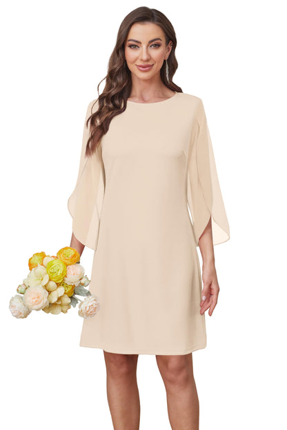RUMIA Vestidos Casuales para Mujer 2025 Wedding Guest Dresses Cocktail Dresses Apricot M
