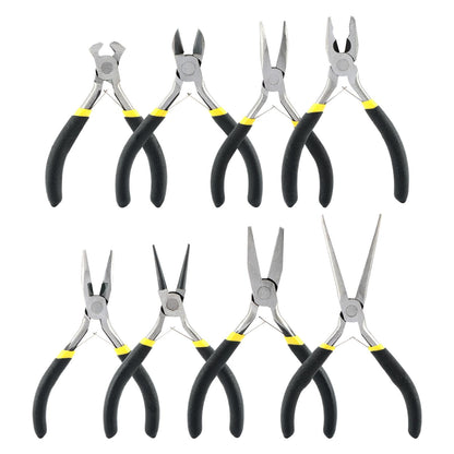 Loyanger Mini Pliers Set, 8pcs Long Nose Pliers with Comfort Grip Handles for Making Crafts, Electronic Repairing & Jewelry, Multi Purpose Jewelry Making Tools, DIY Nippers Repair Tool Kit