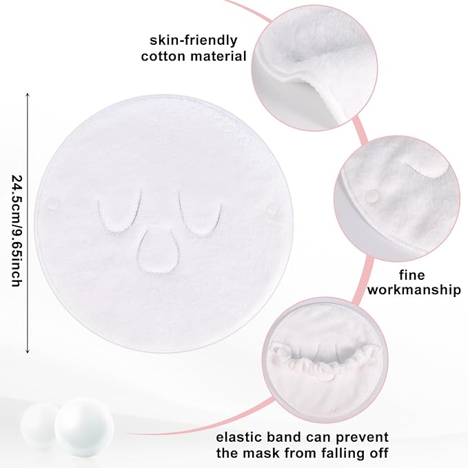 Face Steaming Towel, 4 Pack Reusable Face Towel Cold Hot Compress Facial