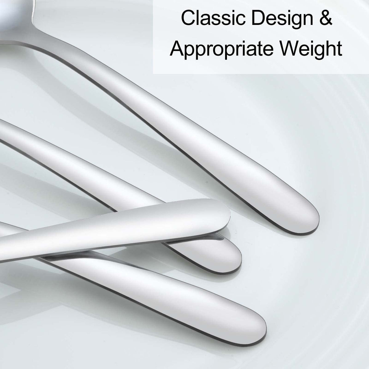 Pleafind 36 Pieces Teaspoons Set (6.2 inch), Spoon Silverware, Stainless Steel Tea Spoons, Mirror Polished Small Teaspoon, Dessert Spoons for Home, Kitchen, Restaurant, Dishwasher Safe
