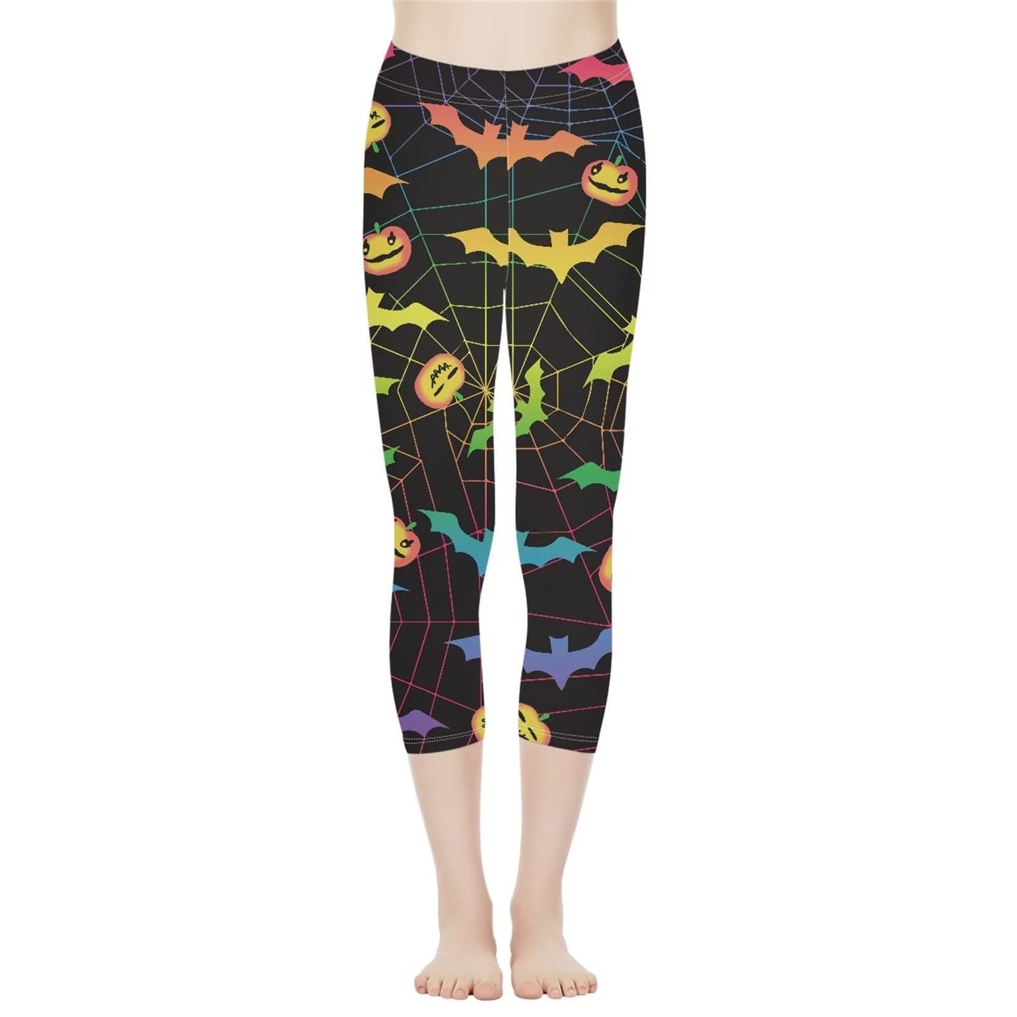 AFPANQZ Women's Yoga Legging Summer Soft Athletic Yoga Pants Halloween Pumpkin Bat Leggings Tight Sportpant Seamless Compression Leggings High Waist Leggings Halloween Party Costumes