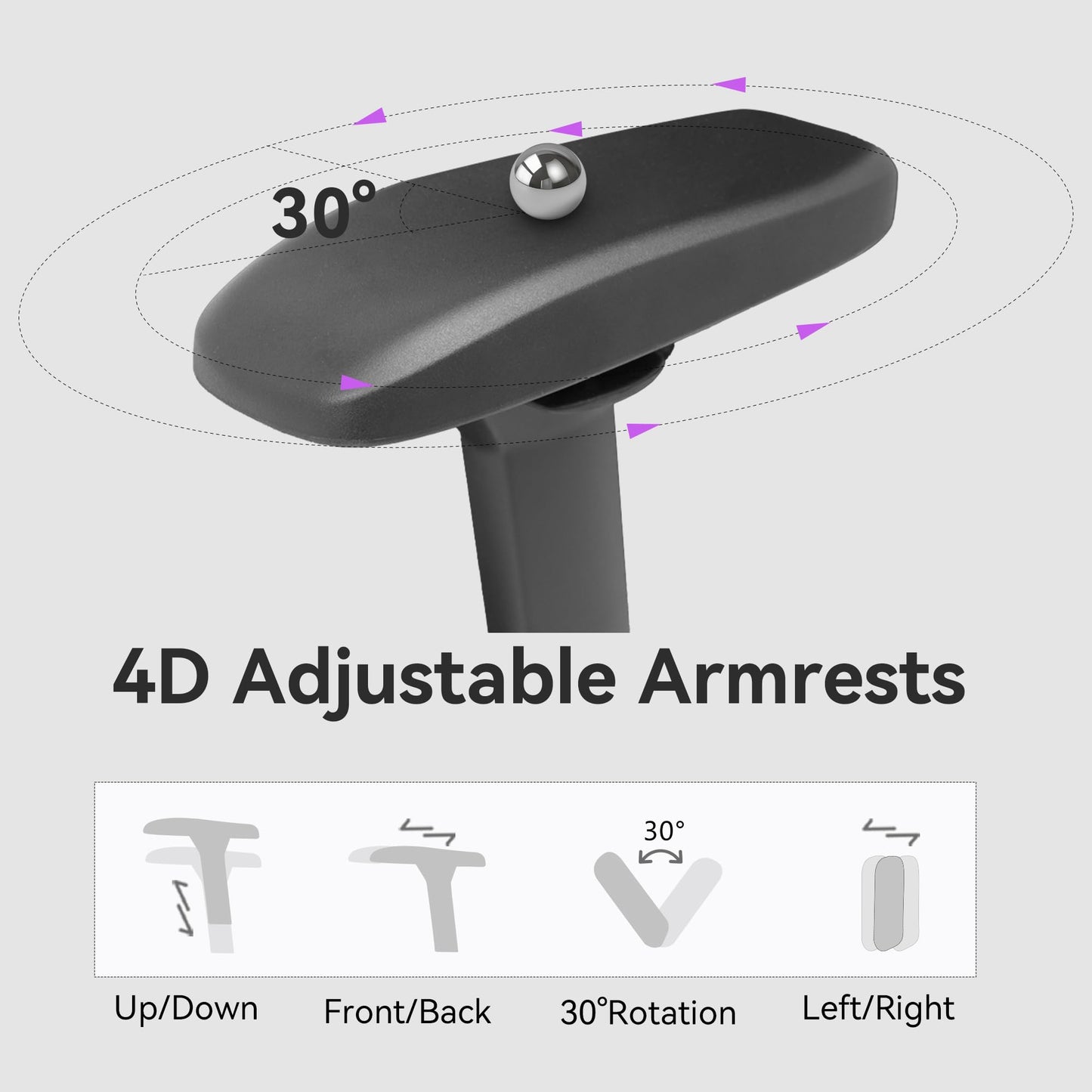 VENTUVIBE Gaming Chair 4D Adjustable Armrests - 170° Reclining & 320lb Capacity, High Back Ergonomic Computer Chair with Lumbar Support, Fabric Office Chair for Adults (Black)