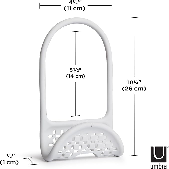 Umbra Sling Kitchen Sink Caddy Sponge Holder, Hangs Over Faucet or Divider