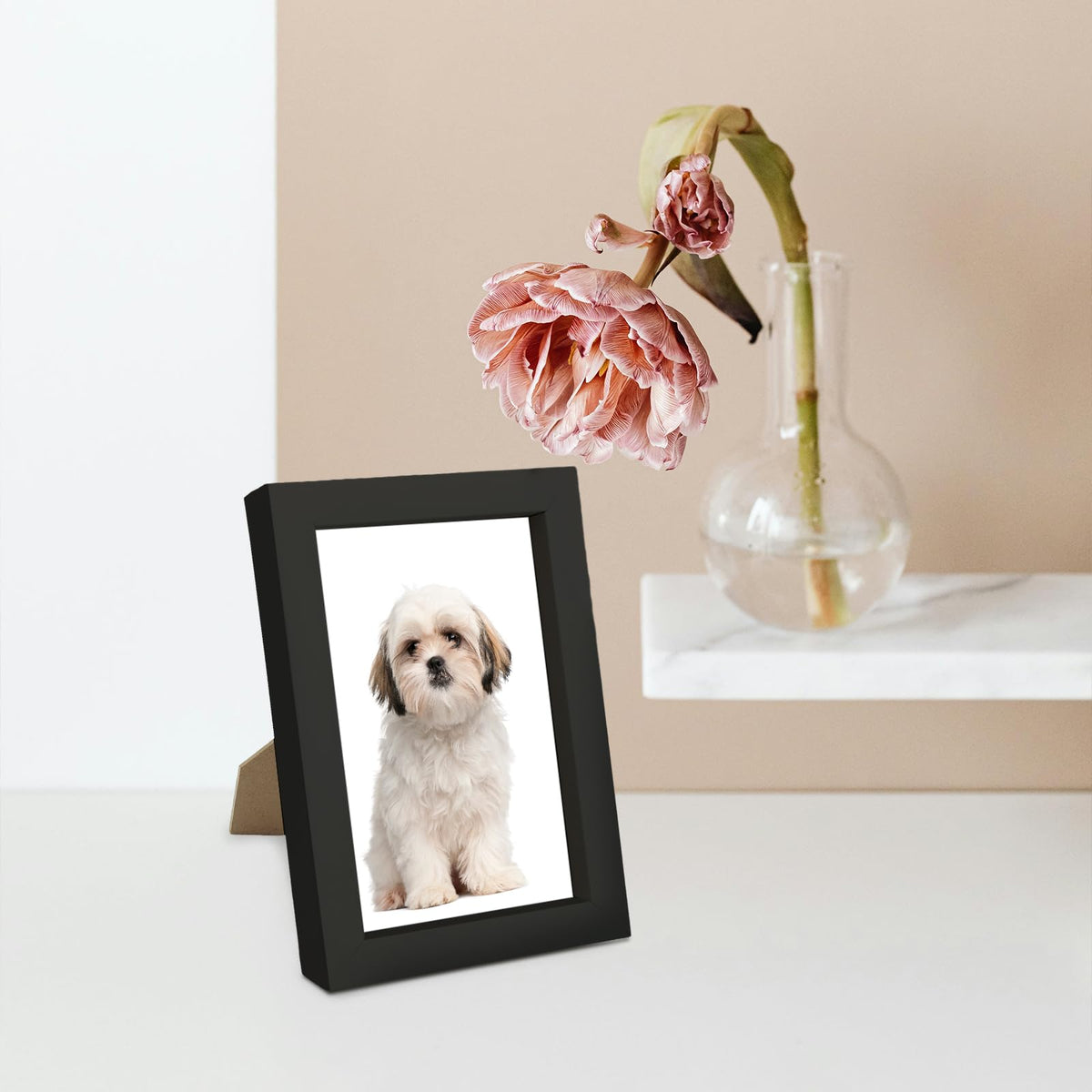 WHEATHUSK 4x6 Picture Frame Bulk Set of 48 Black Photo Frames Display 4x6 Photos Gallery Wall Photo Frames Simple Wooden Multi Picture Frames for Wall Mounting or Tabletop