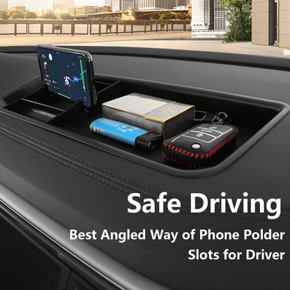 EDBETOS Interior Dashboard Storage Box Organizer Holder Tray Compatible with Volkswagen Atlas 2018 2019 2020 2021 2022 2023 Dash Mounted Holders Accessories
