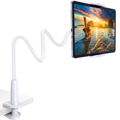 Tryone Gooseneck Tablet Holder Stand for Bed Adjustable Flexible Arm Tablets Mount Clamp on Table Compatible with iPad Air Mini | Galaxy Tabs | Kindle Fire | Switch or Other 4.7-10.5" Devices